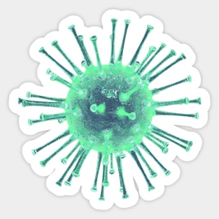 3D Render of a Coronavirus Sticker